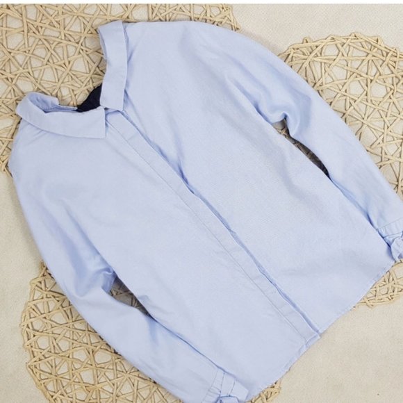 Zara girls blue blouse with back bow - Picture 11 of 16